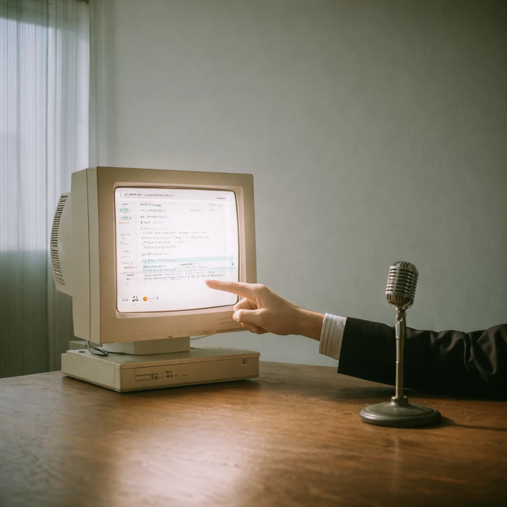 AI agent pointing at screen